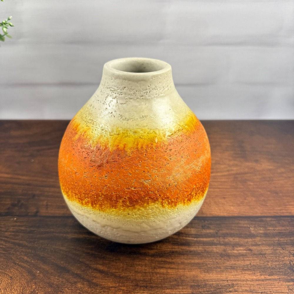 Marcello Fantoni Italian Pottery Vase Signed Fantoni Italy MCM